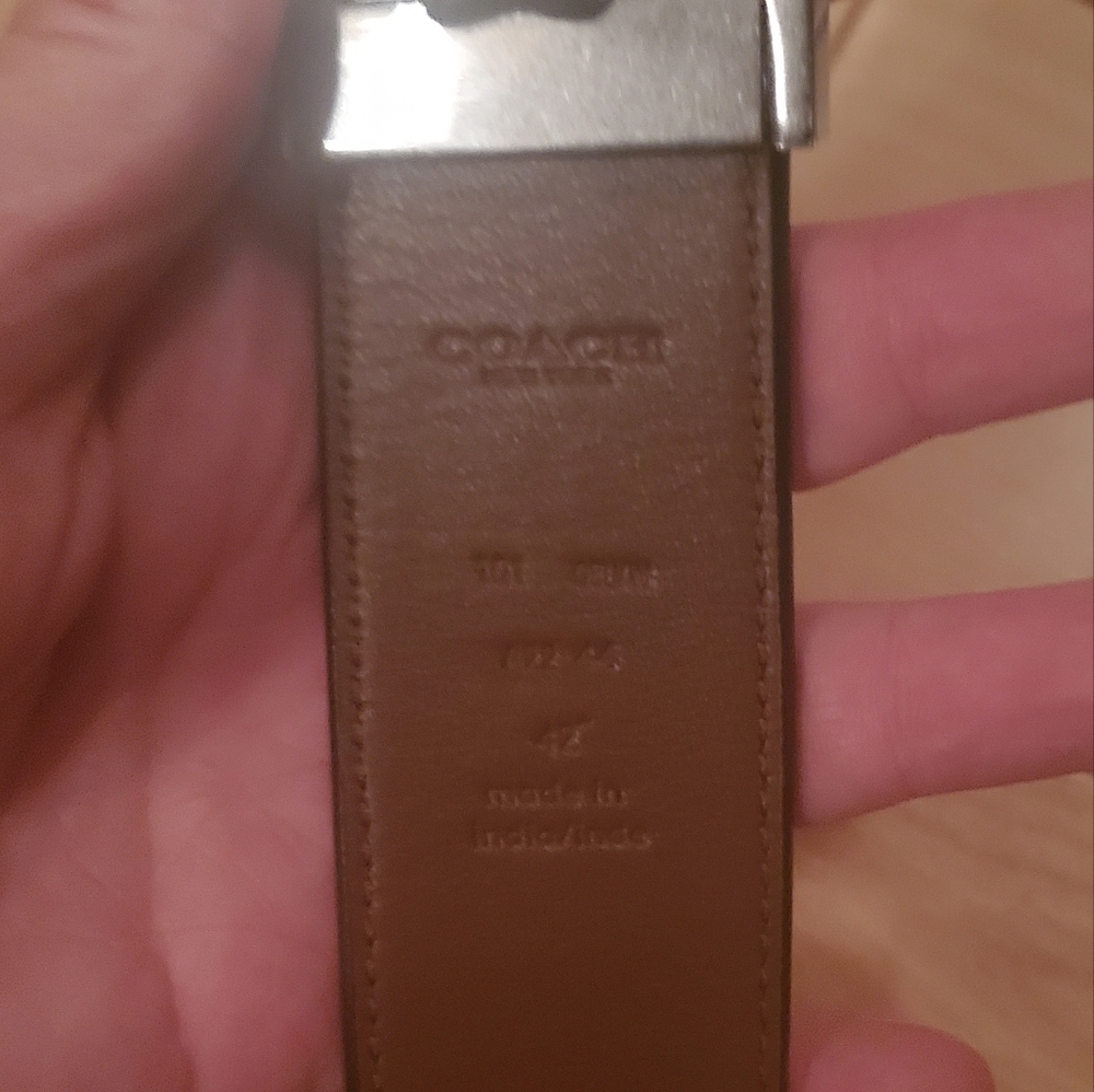 Coach black leather belt. - Picture 4 of 4